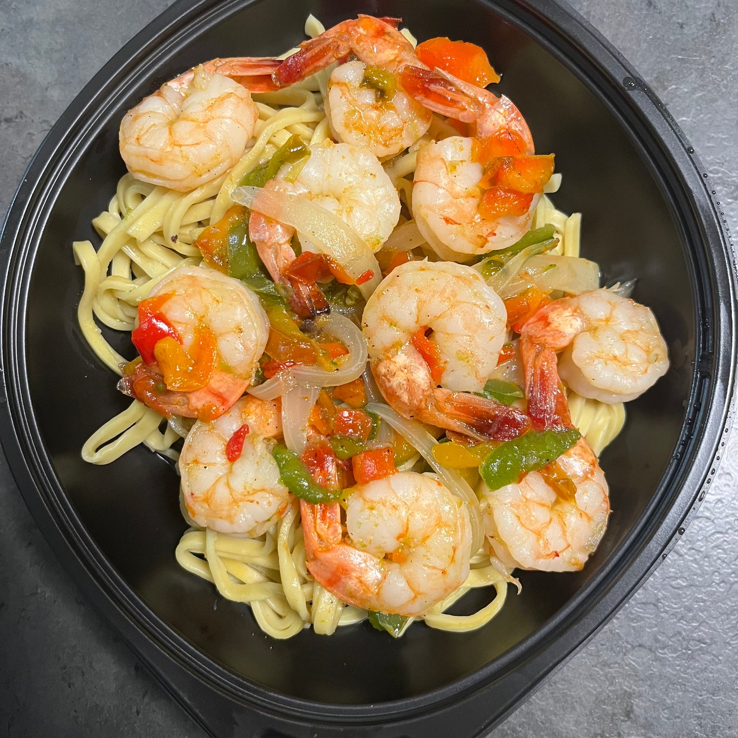Nouilles sautées aux crevettes